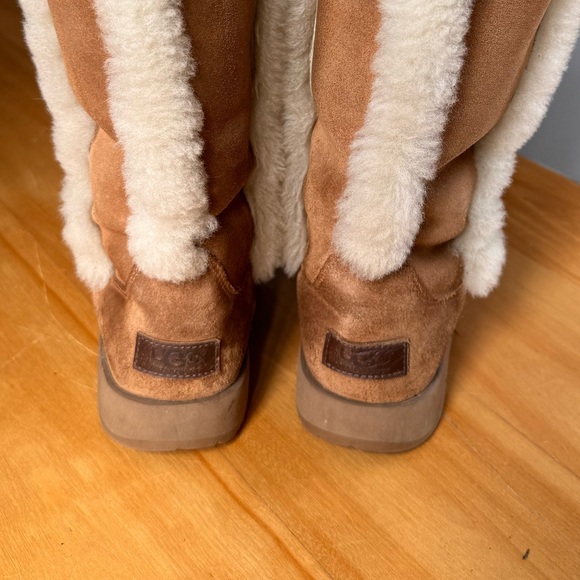 UGG SUNDANCE WATERPROOF SHEARLING TALL BOOT CHESTNUT 6.5 - Picture 7 of 13